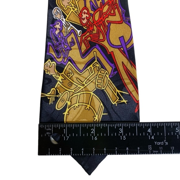Vintage Enigma Swanky Jazz Band‎ Musical Instruments Players Necktie Men's Tie - Picture 7 of 9
